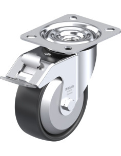 LE-PP 100G-FI-FA pasukamas ratukas su stabdžiais, 100 mm