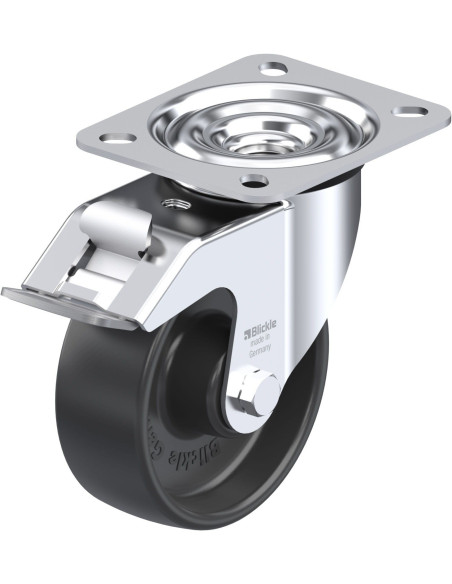 LE-PP 100R-FI Sintetinis pasukamas ratukas su stabdžiais