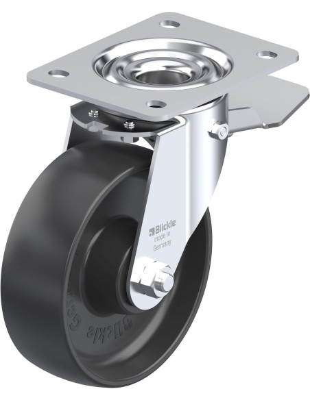 LE-PP 150R-ST Sintetinis pasukamas ratukas su stabdžiais