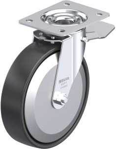 LE-PP 200G-ST-FA sintetinis pasukamas ratukas su stabdžiais