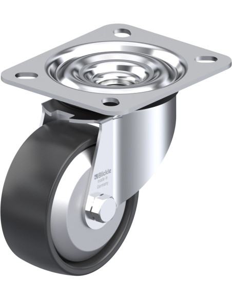 LE-PP 80G-FA Sintetinis pasukamas ratukas 80 mm