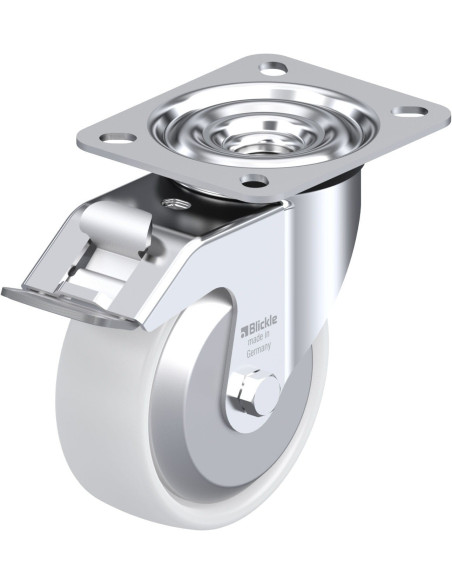 LE-PPN 100R-FI-FA sintetinis pasukamas ratukas su stabdžiais