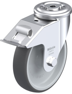 LER-PATH 160G-FI poliuretano pasukamas ratukas su stabdžiais