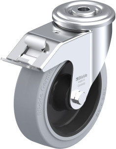 LER-POEV 125R-FI-SG pasukamas ratukas su stabdžiais, 125 mm