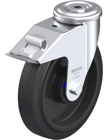 LER-POEV 200XKA-FI pasukamas ratukas su stabdžiais, 200 mm