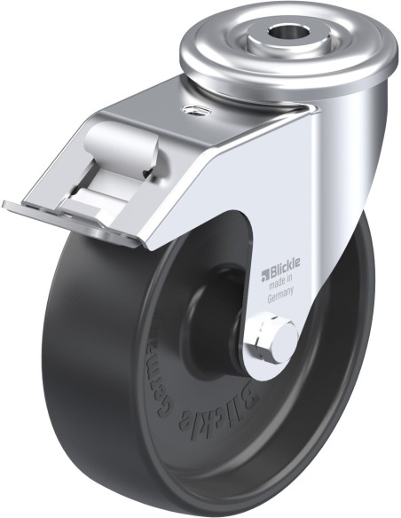 LER-PP 125G-FI - Sintetinis pasukamas ratukas su stabdžiais