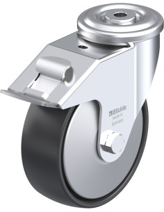 LER-PP 150R-FI-FA - 150 mm sintetinis ratukas su stabdžiais