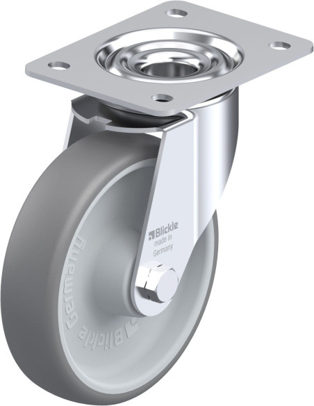 LE-TPA 160R pasukamas ratukas, guma, 160 mm