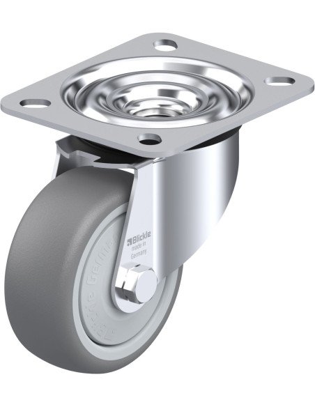 LE-TPA 80KF pasukamas ratukas, 80 mm, guma