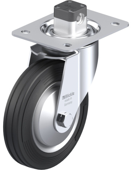 LE-VE 160R-CS11-FA pasukamas ratukas su stabdžiais, 160 mm