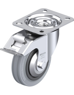 LE-VPP 100G-FI-SG-FA pasukamas ratukas su stabdžiais, 100 mm