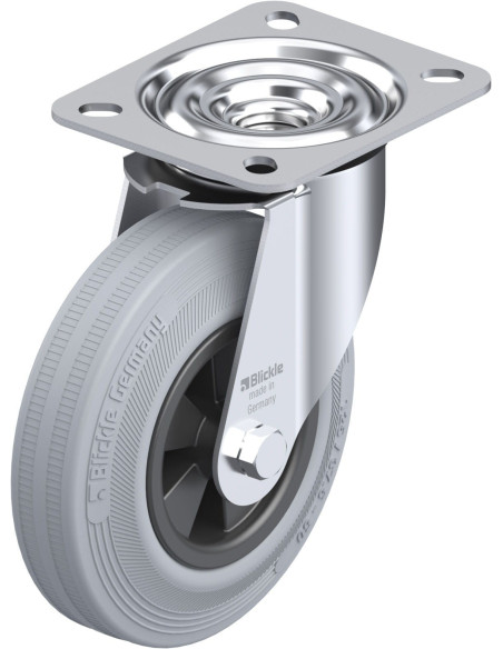 LE-VPP 125G-SG pasukamas ratukas su guma 125 mm