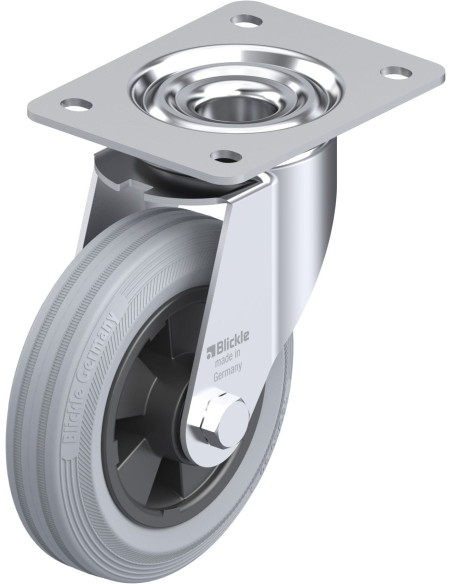 LE-VPP 150R-SG pasukamas ratukas su guma, 150 mm