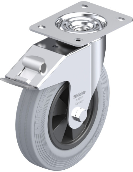 LE-VPP 200G-FI-SG pasukamas ratukas su stabdžiais, 200 mm