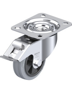 LE-VPP 80G-FI-SG pasukamas ratukas su stabdžiais, 80 mm