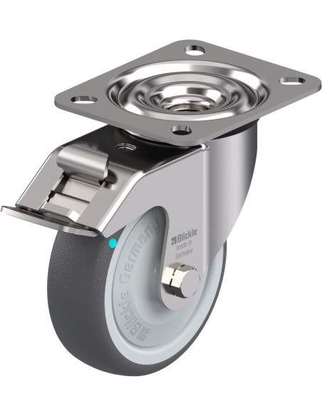 LEX-PATH 100KFD-FI poliuretano ratukas su stabdžiais