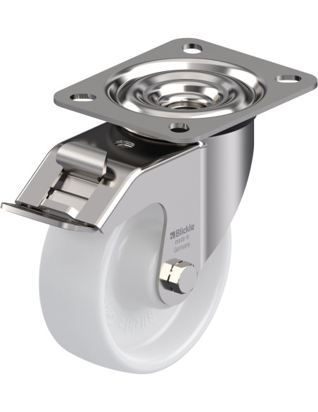 LEX-PO 100XR-FI - Nerūdijantis plieno pasukamas ratukas su