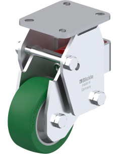 BHF-ALST 100K-1 poliuretano spyruoklinis fiksuotas ratukas