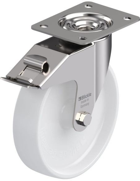 LEX-PO 200G-FI - Nerūdijantis plieno ratukas su stabdžiais