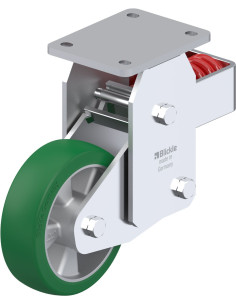 BHF-ALST 160K - Poliuretano spyruoklinis fiksuotas ratukas