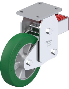 BHF-ALST 200K - Poliuretano spyruoklinis fiksuotas ratukas