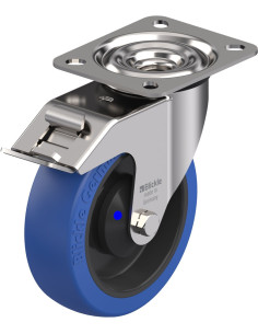 LEX-POBS 125XKA-FI - pasukamas ratukas su stabdžiais, 125 mm