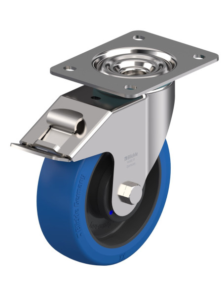 LEX-POBS 160XKA-FI pasukamas ratukas su stabdžiais, 160 mm