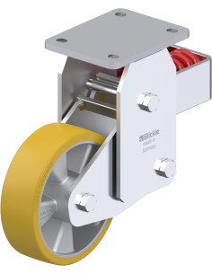 BHF-ALTH 160K poliuretano spyruoklinis fiksuotas ratukas