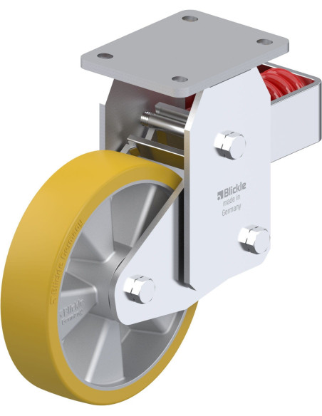 BHF-ALTH 200K poliuretano spyruoklinis fiksuotas ratukas