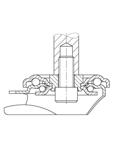 LEZ-VE 100R-EL antistatinis pasukamas ratukas 100 mm