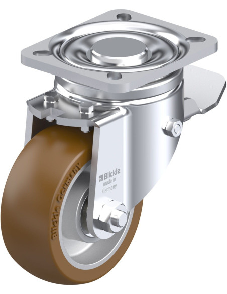 LH-ALB 101K-1-ST poliuretano pasukamas ratukas su stabdžiais