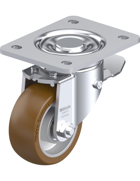 LH-ALB 101K-3-ST poliuretano ratukas su stabdžiais