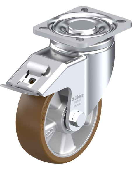 LH-ALB 125K-1-FI poliuretano ratukas su stabdžiais