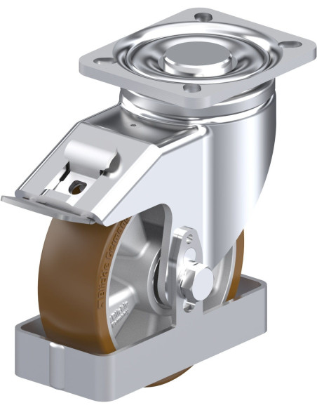 LH-ALB 125K-1-FI-FS poliuretano ratukas su stabdžiais