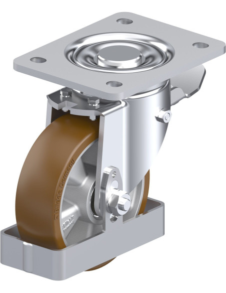 LH-ALB 125K-3-ST-FS poliuretano pasukamas ratukas su