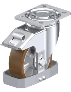 LH-ALB 150K-FI-FS poliuretano ratukas su stabdžiais