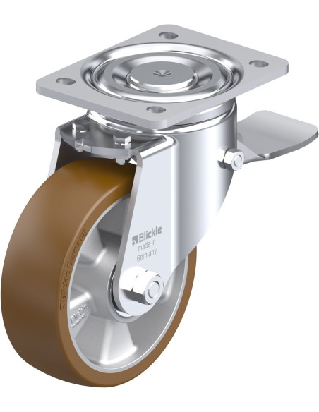 LH-ALB 150K-ST poliuretano ratukas su stabdžiais