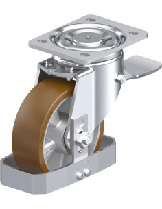 LH-ALB 150K-ST-FS poliuretano pasukamas ratukas su