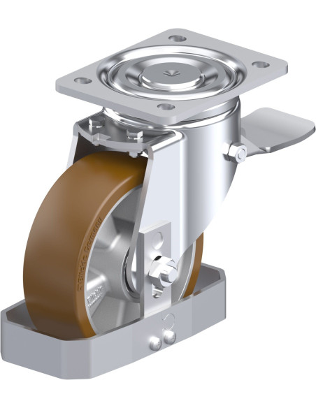 LH-ALB 150K-ST-FS poliuretano pasukamas ratukas su