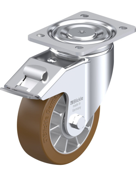 LH-ALB 152K-FI poliuretano pasukamas ratukas su stabdžiais