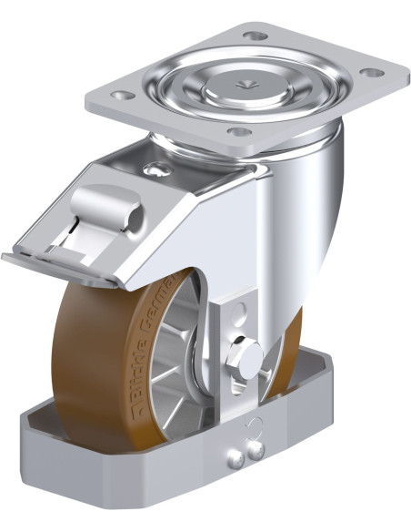 LH-ALB 152K-FI-FS poliuretano ratukas su stabdžiais