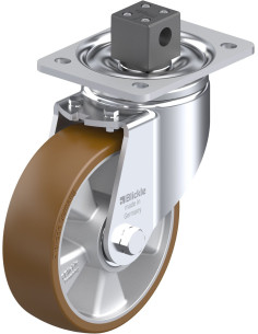 LH-ALB 160K-CS13 poliuretano pasukamas ratukas su stabdžiais