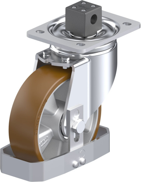 LH-ALB 160K-CS13-FS poliuretano ratukas su stabdžiais