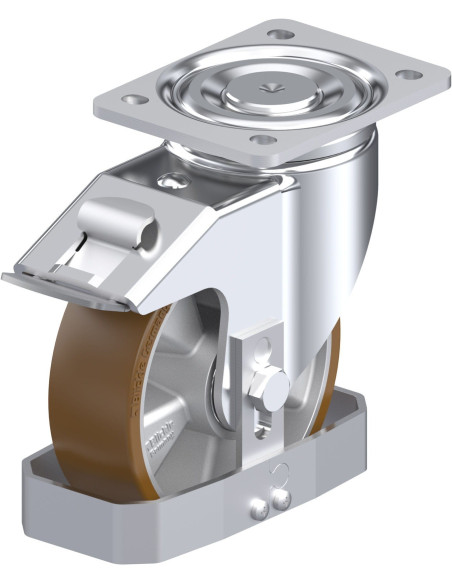 LH-ALB 160K-FI-FS poliuretano ratukas su stabdžiais