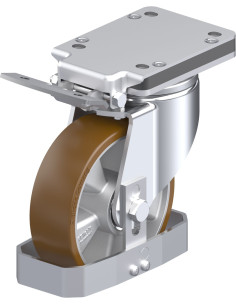 LH-ALB 160K-IS-FS poliuretano ratukas su stabdžiais