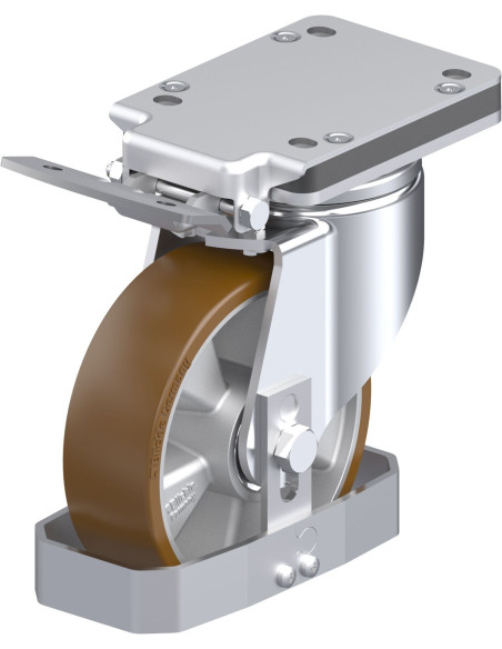 LH-ALB 160K-IS-FS poliuretano ratukas su stabdžiais