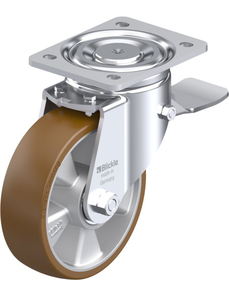 LH-ALB 160K-ST poliuretano ratukas su stabdžiais