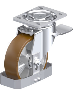 LH-ALB 160K-ST-FS poliuretano ratukas su stabdžiais