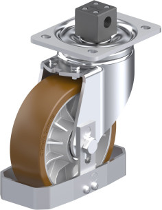 LH-ALB 162K-CS13-FS poliuretano ratukas su stabdžiais