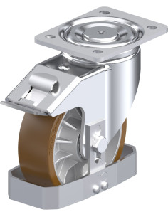 LH-ALB 162K-FI-FS poliuretano ratukas su stabdžiais